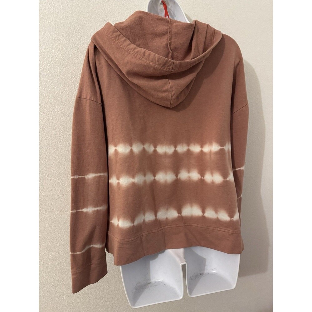 Tie-Dye Hooded Pullover Sweatshirt - Rust/Cream - Picture 3 of 7